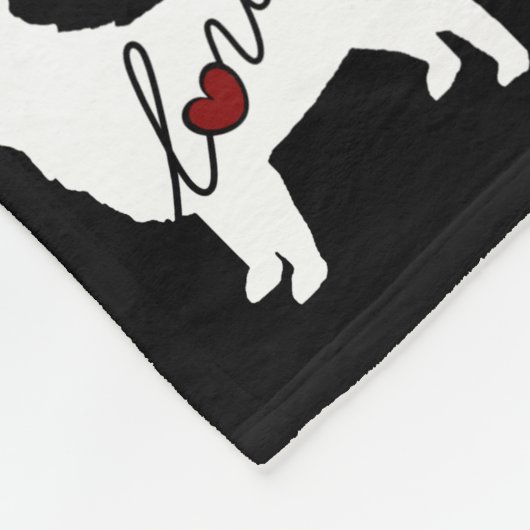 Grenzcollie-Liebe Fleecedecke (Ecke)