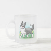 Grenzcollie-mattierte Tasse (Links)