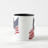 Grenzcollie mit der Flaggen-Tasse Tasse (Zentrum)