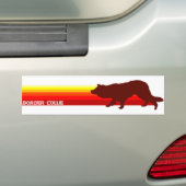 Grenzcollie mit Streifen-Autoaufkleber Autoaufkleber (Auf Auto)