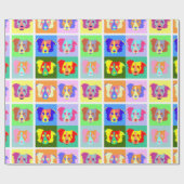 Grenzcollie-Pop-Kunst Geschenkpapier (Flach)