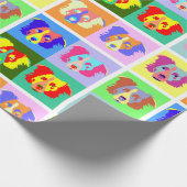 Grenzcollie-Pop-Kunst Geschenkpapier (Ecke)