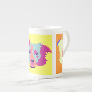 Grenzcollie-Pop-Kunst Porzellantasse