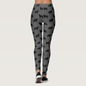 Grenzcollie-Silhouette-Muster Leggings (Rückseite)
