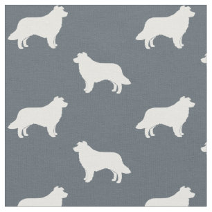 Grenzcollie-Silhouette-Muster Stoff