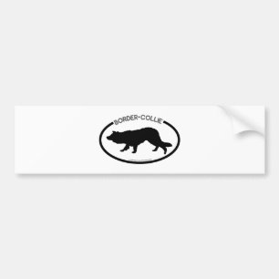 Grenzcollie-Silhouette-Schwarz-Autoaufkleber Autoaufkleber