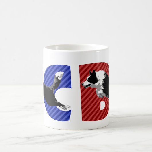 Grenzcollie-springende Tasse (Mittel)