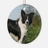 Grenzcollie stehend keramikornament (Links)