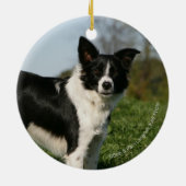 Grenzcollie stehend keramikornament (Hinten)