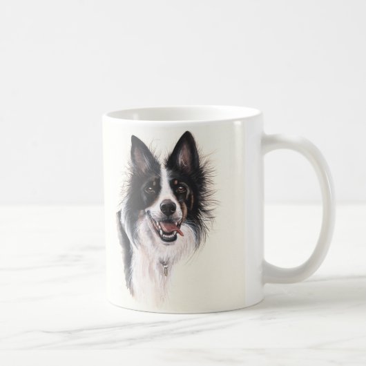 Grenzcollie-Tasse mit "Text des besten" Freunds Kaffeetasse (Rechts)