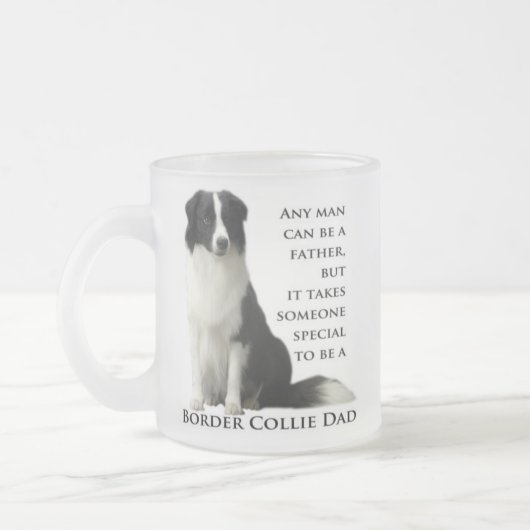 Grenzcollie-Vater-Tasse Mattglastasse (Links)