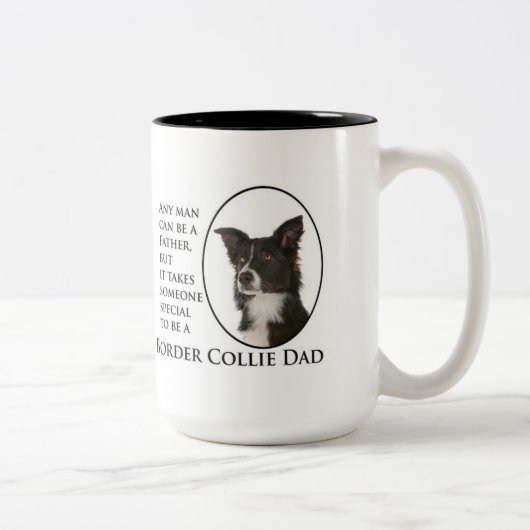 Grenzcollie-Vater-Tasse Zweifarbige Tasse (Rechts)