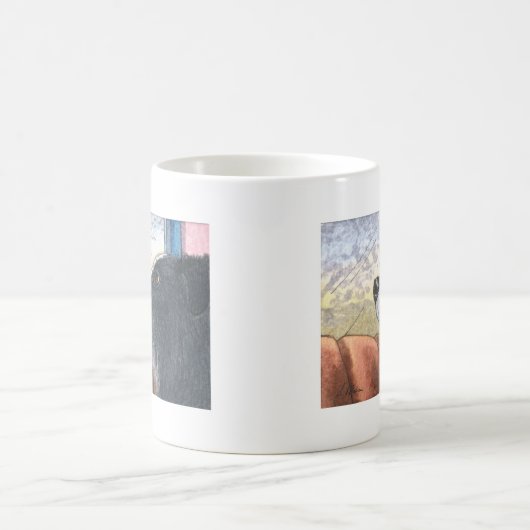 Grenzcolliehund wartete in Auto Kaffeetasse (Mittel)