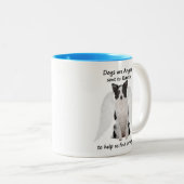 GrenzCollies ist- Engels-Tasse Zweifarbige Tasse (VorderseiteRechts)