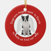 GrenzCollies ist- Engels-Verzierung Keramikornament (Vorne)