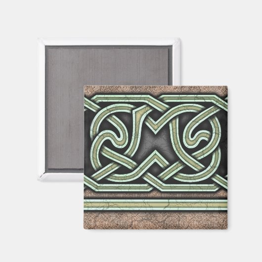 Grenze B, grünes, gerade Magnet (Vorderseite/Rückseite)