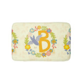 Grenze der Wildblumen Gelber Alphabet Buchstabe B Badematte (Vorderseite)