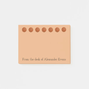 Grenze des Basketball-O Post-it Klebezettel