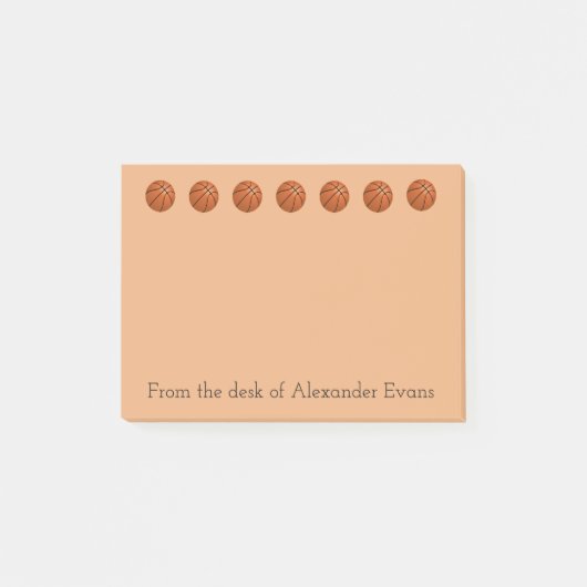 Grenze des Basketball-O Post-it Klebezettel (Vorderseite)