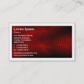 Grenze - Elektrischer Regen - rot Visitenkarte (Rückseite)