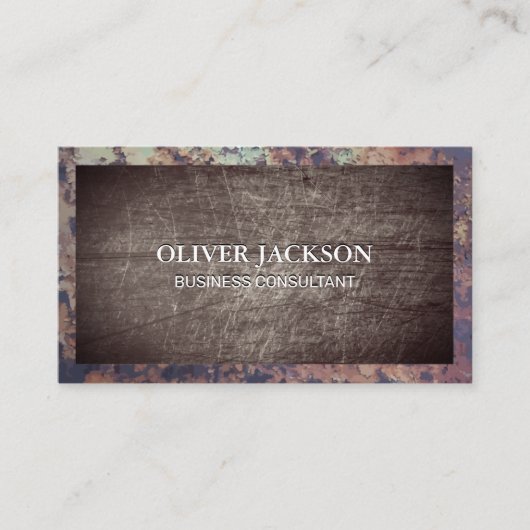 Grenze | Graumetall Visitenkarte (Vorderseite)