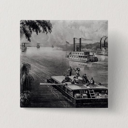 Grenze hinunter den Fluss Button (Vorderseite)