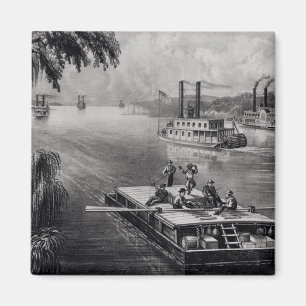 Grenze hinunter den Fluss Magnet