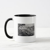 Grenze hinunter den Fluss Tasse (Links)