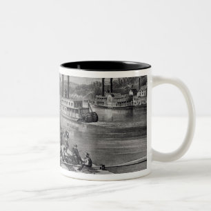 Grenze hinunter den Fluss Zweifarbige Tasse