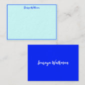 Grenze, Name & Elegante Blank Minimalistisch Mitteilungskarte (Vorne/Hinten)