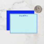 Grenze, Name & Elegante Blank Minimalistisch Mitteilungskarte (Vorderseite/Rückseite Beispiel)