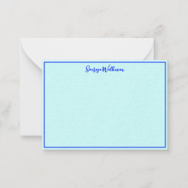 Grenze, Name & Elegante Blank Minimalistisch Mitteilungskarte