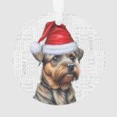 Grenze Terrier mit Name Foto Weihnachten Ornament (Rückseite)