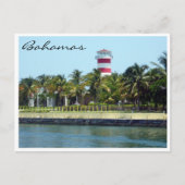 Grenze zum Leuchtturm Bahamas Postkarte (Vorderseite)