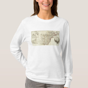 Grenzeinfügungskarte Nordamerikas 1763 T-Shirt