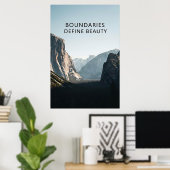 Grenzen definieren Respekt vor Schönheit Poster (Heimbüro)
