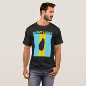 Grenzen des Landes Saint Lucia T-Shirt (Vorne ganz)