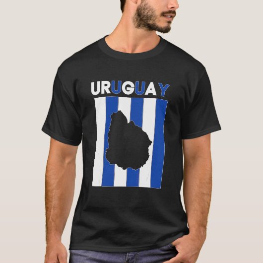 Grenzen des Landes Uruguay T-Shirt (Vorderseite)