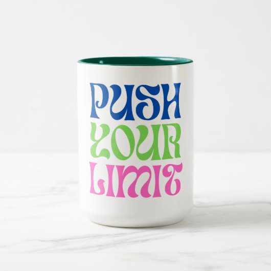 Grenzen drücken zweifarbige tasse (Mittel)