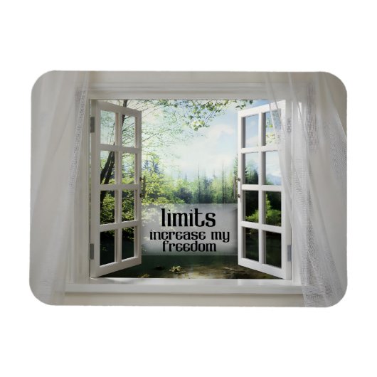 Grenzen erhöhen meine Freiheit - Motivation Affirm Magnet (Horizontal)