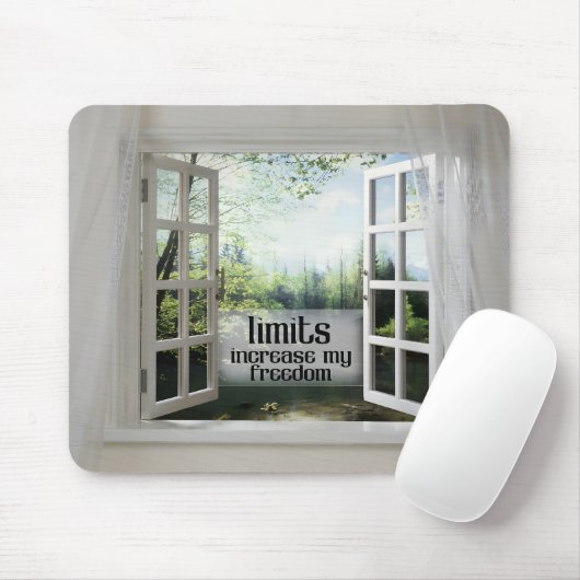 Grenzen erhöhen meine Freiheit - Motivation Affirm Mousepad (Mit Mouse)