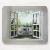 Grenzen erhöhen meine Freiheit - Motivation Affirm Mousepad (Vorne)