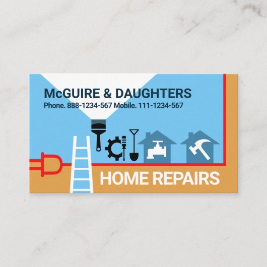 Grenzen für kreative Handyman-Tools Visitenkarte (Vorderseite)