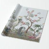 Grenzen in chinoiserie-Stil mit Storchen und Pie Geschenkpapier (Ungerollt)