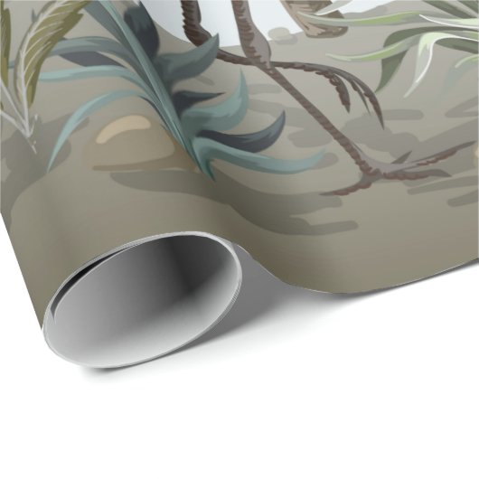 Grenzen in chinoiserie-Stil mit Storchen und Pie Geschenkpapier (Rolleneckpunkt)