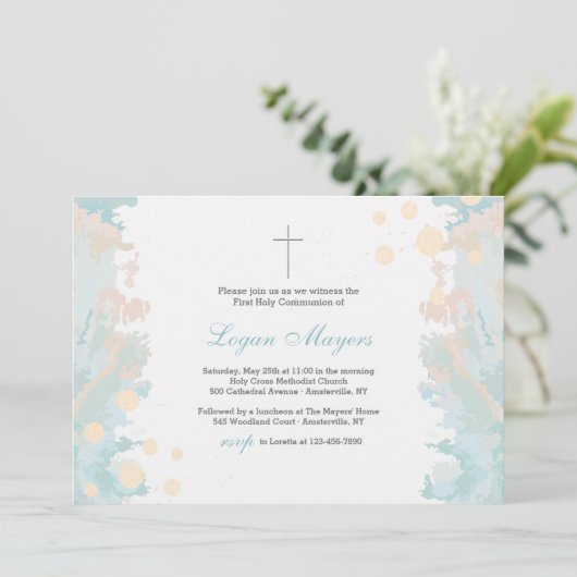 Grenzen in religiösen Akrylonen Einladung (Stehend Vorderseite)