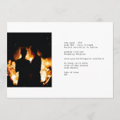 grenzenlos | Modern Simple White Foto Black Onyx Save The Date (Rückseite)