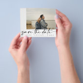 grenzenlos | Modernes Foto Onyx Save the Date Flyer (Gruppe)