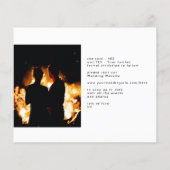 grenzenlos | Modernes Foto Onyx Save the Date Flyer (Hinten)