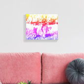 "Grenzenlose Freude: Mumu in Action" Hund Leinwanddruck (Insitu (Wohnzimmer))